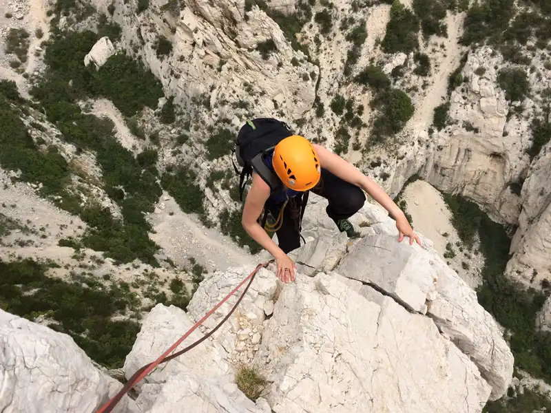 Initiation à l'escalade des grandes voies en Ardèche